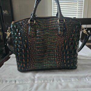 Brahmin Medium Green Satchel
